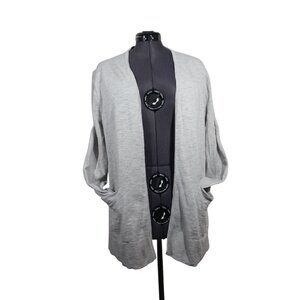 Madewell women's burnout knit Summer Ryder open front‎ cardigan sweater M